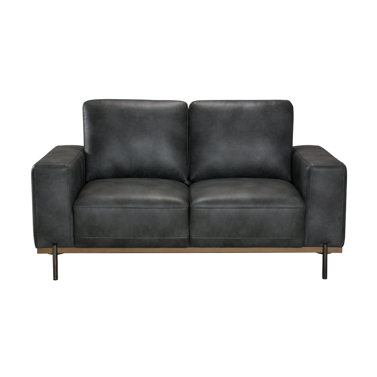 Dallas 2 Seater PU Leather Sofa Lounge Black