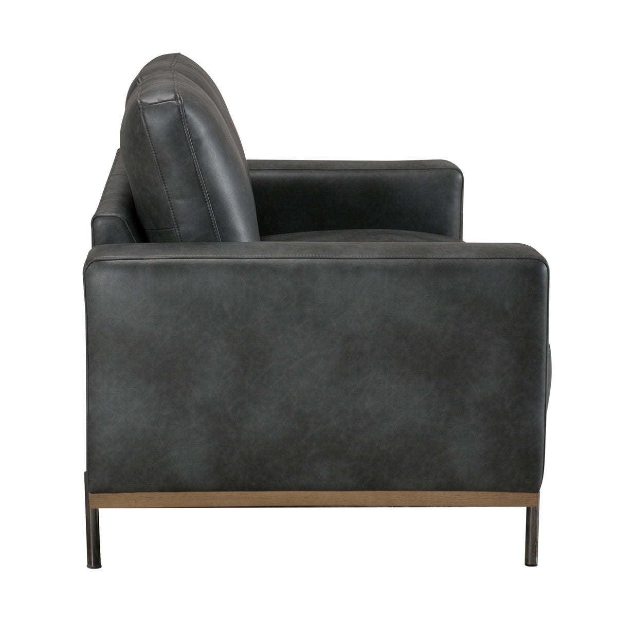 Dallas 2 Seater PU Leather Sofa Lounge Black