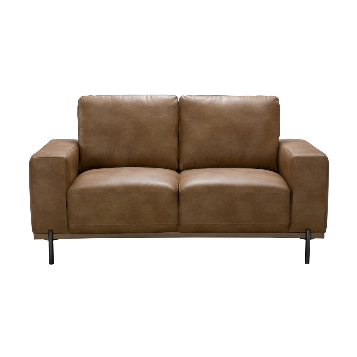 Dallas 2 Seater PU Leather Sofa Lounge Brown