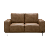 Dallas 2 Seater PU Leather Sofa Lounge Brown