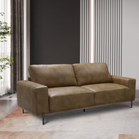 Dallas 3 Seater PU Leather Sofa Lounge Brown