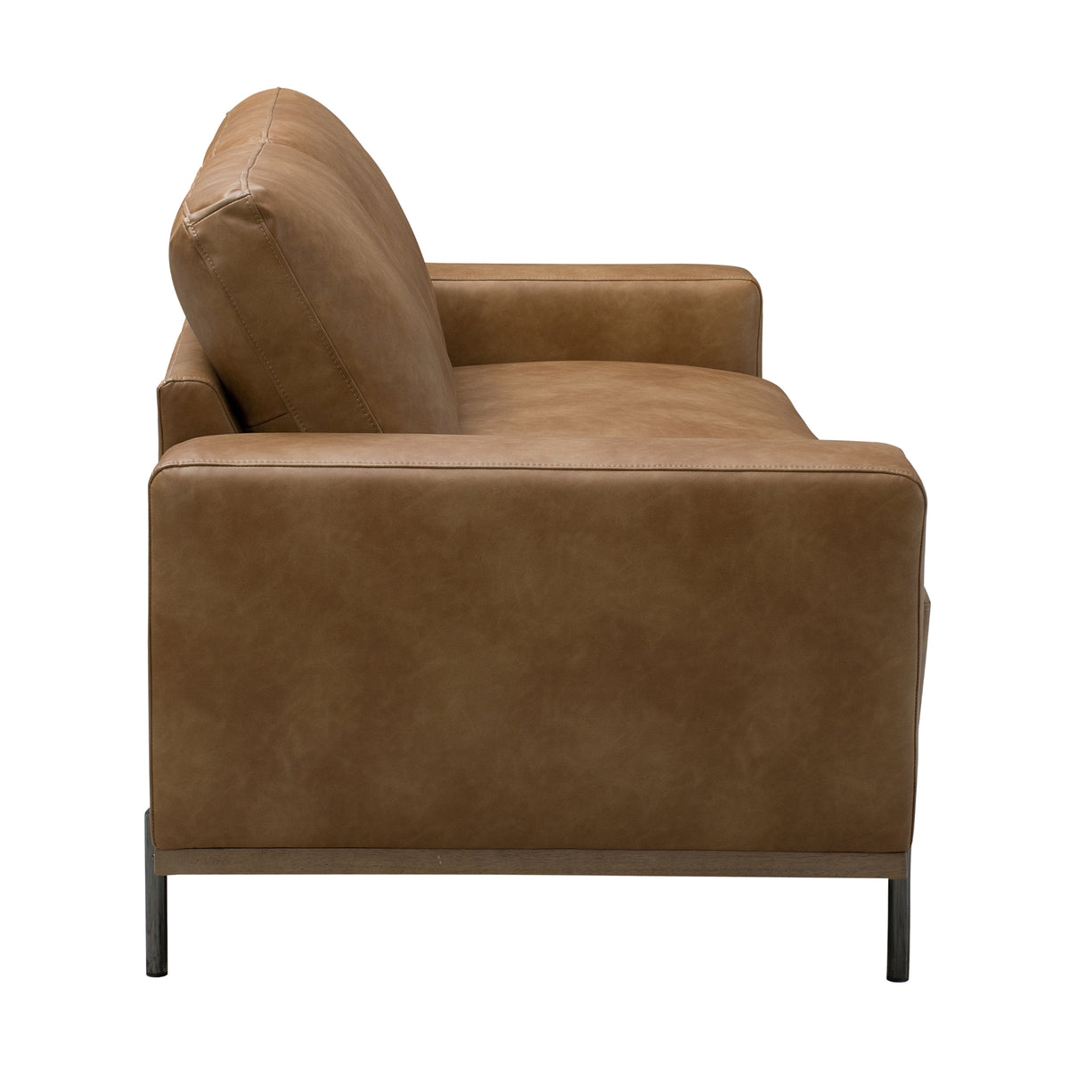 Dallas 3 Seater PU Leather Sofa Lounge Brown