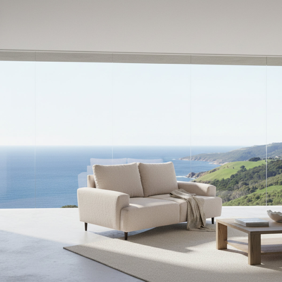 Dane Tribute 2 Seater Fabric Sofa Champaign Beige