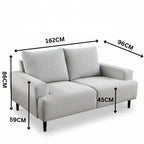 Dane Tribute 2 Seater Fabric Sofa Champaign Beige