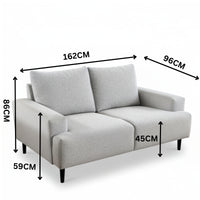 Dane Tribute 2 Seater Fabric Sofa Champaign Beige