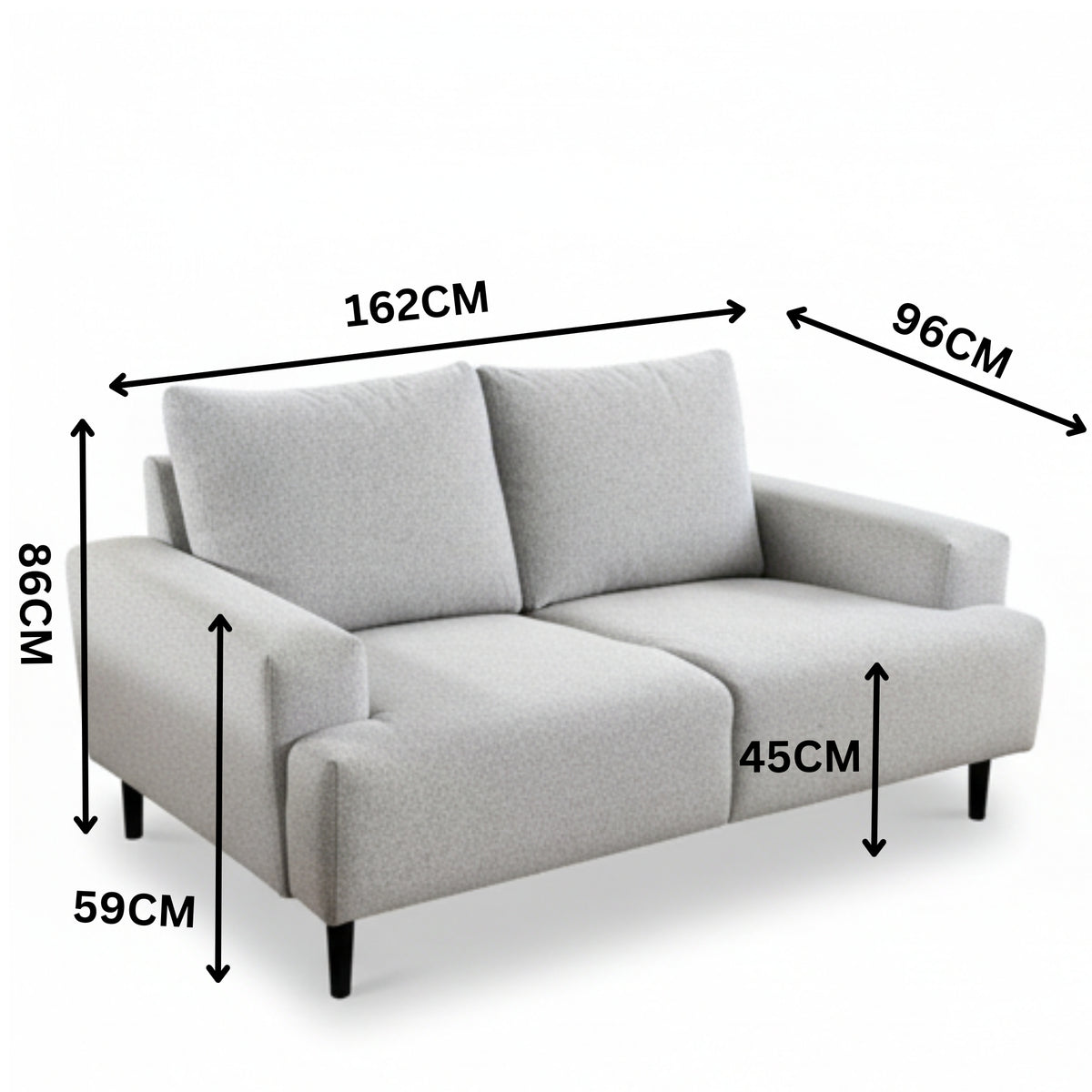 Dane Tribute 2 Seater Fabric Sofa Champaign Beige