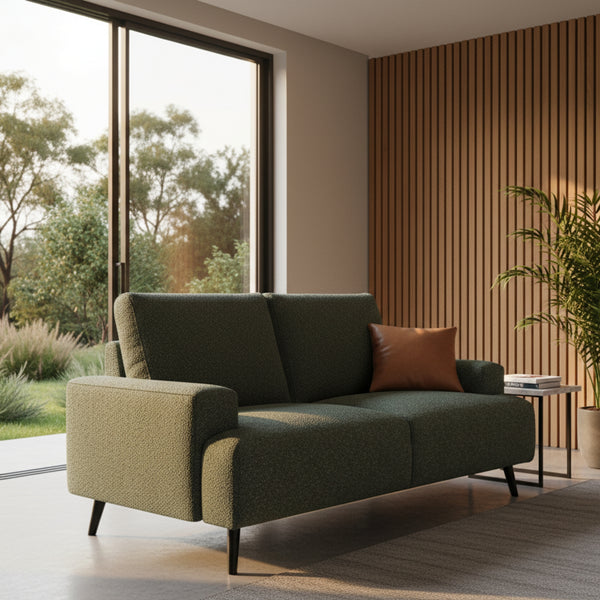 Dane Tribute 2 Seater Fabric Sofa Green