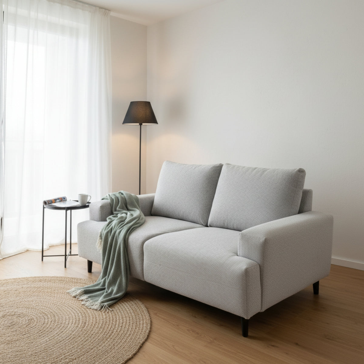 Dane Tribute 2 Seater Fabric Sofa Silver Grey