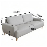 Dane Tribute 3 Seater Fabric Sofa Champaign Beige