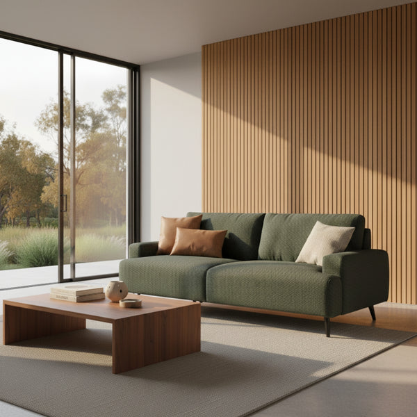 Dane Tribute 3 Seater Fabric Sofa Green