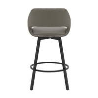 Danube Bar Stool Dining Chair PU Leather Light Grey
