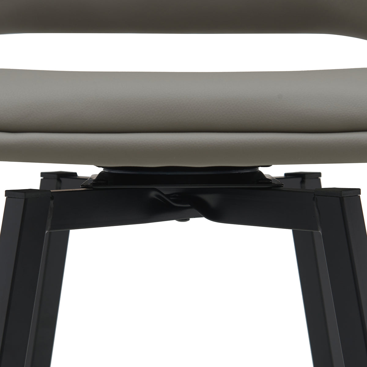 Danube Bar Stool Dining Chair PU Leather Light Grey