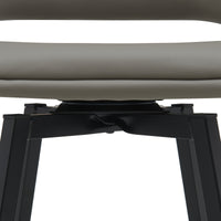 Danube Bar Stool Dining Chair PU Leather Light Grey