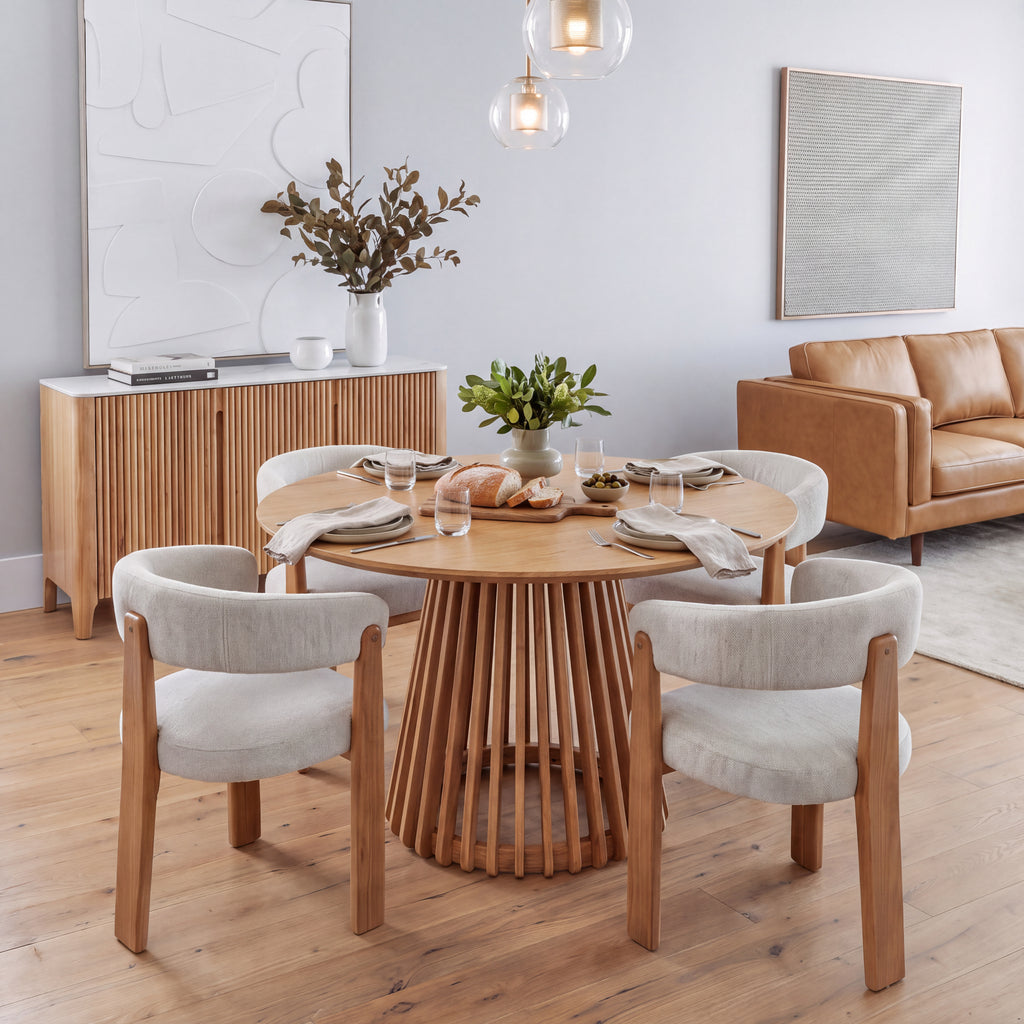 Dayton Torento 120cm Round Dining Table Natural