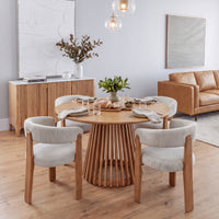 Dayton Torento 120cm Round Dining Table Natural