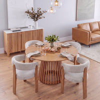 Dayton Torento 120cm Round Dining Table Natural