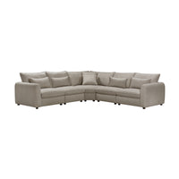 Debbie 5 Seater Modular Corner Fabric Sofa Lounge Beige