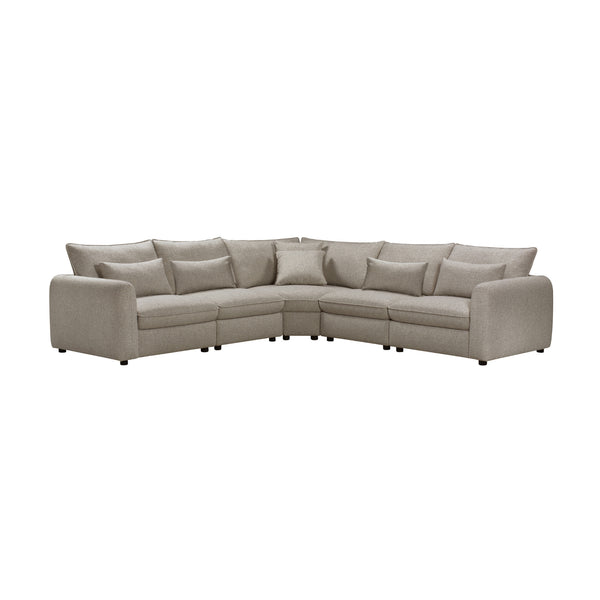 Debbie 5 Seater Modular Corner Fabric Sofa Lounge Beige