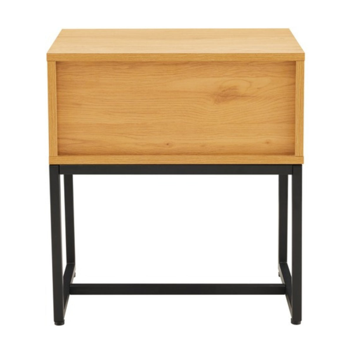 Debora 1 Drawer Bedside Table Oak, rear view