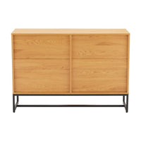 Debora 120cm Dresser Chest of 6 Drawers Oak, rear view