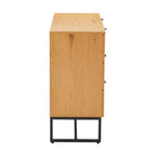 Debora 120cm Dresser Chest of 6 Drawers Oak, side view