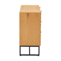Debora 120cm Dresser Chest of 6 Drawers Oak, side view