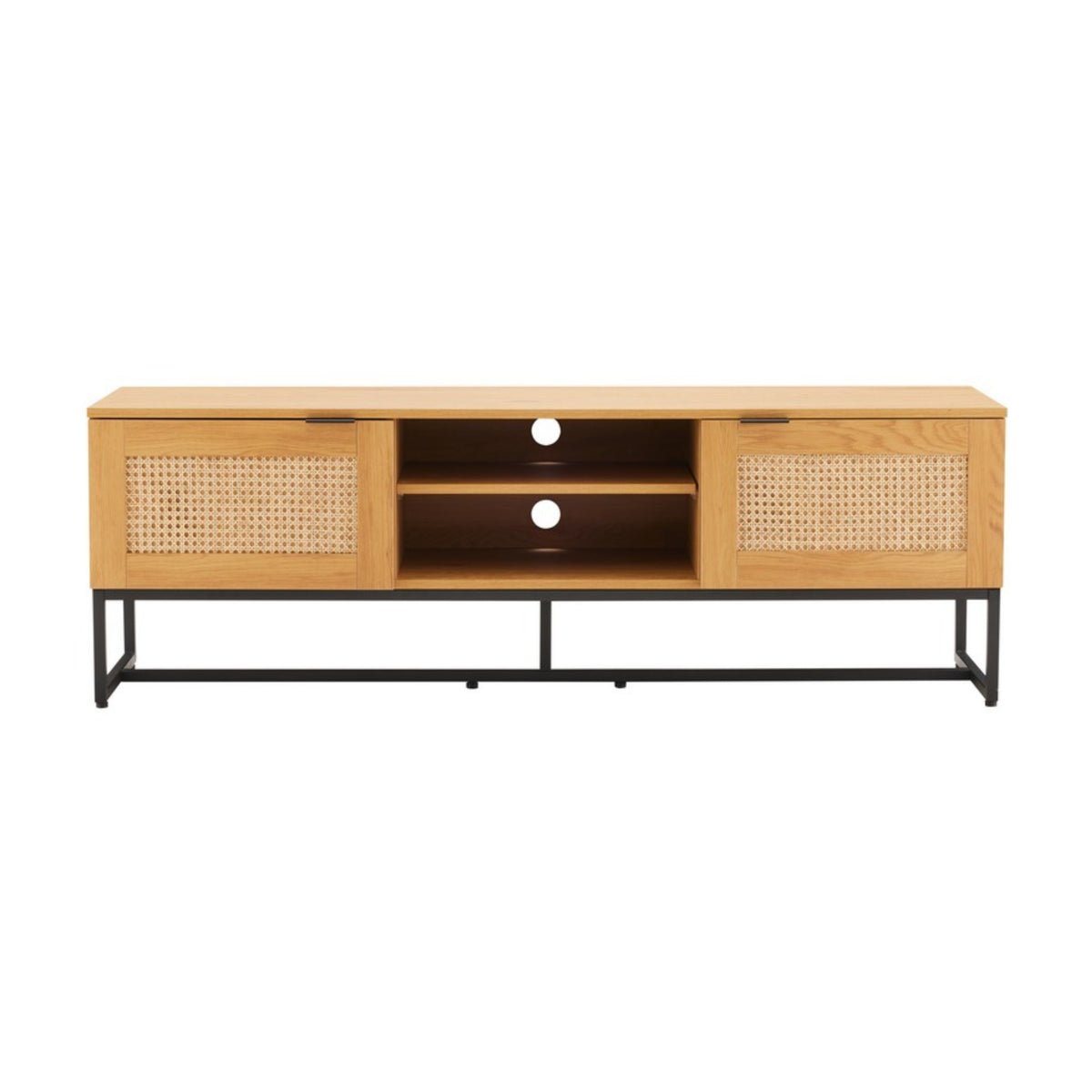 Debora 150cm ETU Entertainment TV Unit Oak, front view on a white background