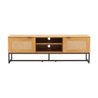 Debora 150cm ETU Entertainment TV Unit Oak, front view on a white background