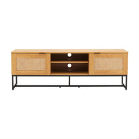 Debora 150cm ETU Entertainment TV Unit Oak, front view on a white background