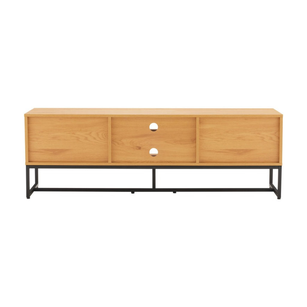 Debora 150cm ETU Entertainment TV Unit Oak, rear view showing the cable holes