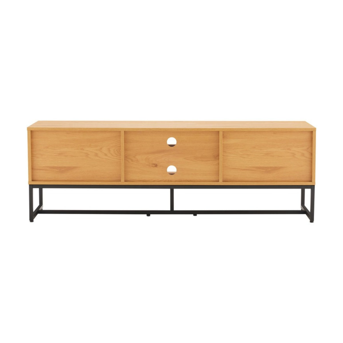 Debora 150cm ETU Entertainment TV Unit Oak, rear view showing the cable holes