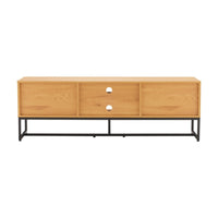 Debora 150cm ETU Entertainment TV Unit Oak, rear view showing the cable holes