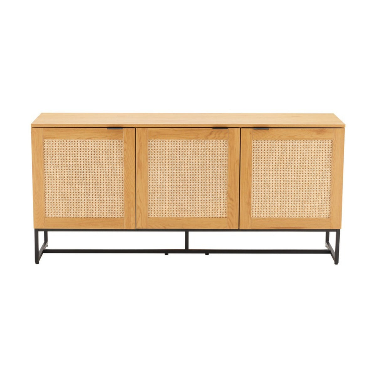 Debora 160cm Sideboard Buffet Table Oak, front view on a white background