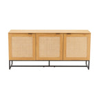 Debora 160cm Sideboard Buffet Table Oak, front view on a white background