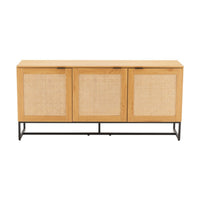 Debora 160cm Sideboard Buffet Table Oak, front view on a white background