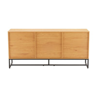 Debora 160cm Sideboard Buffet Table Oak, rear view
