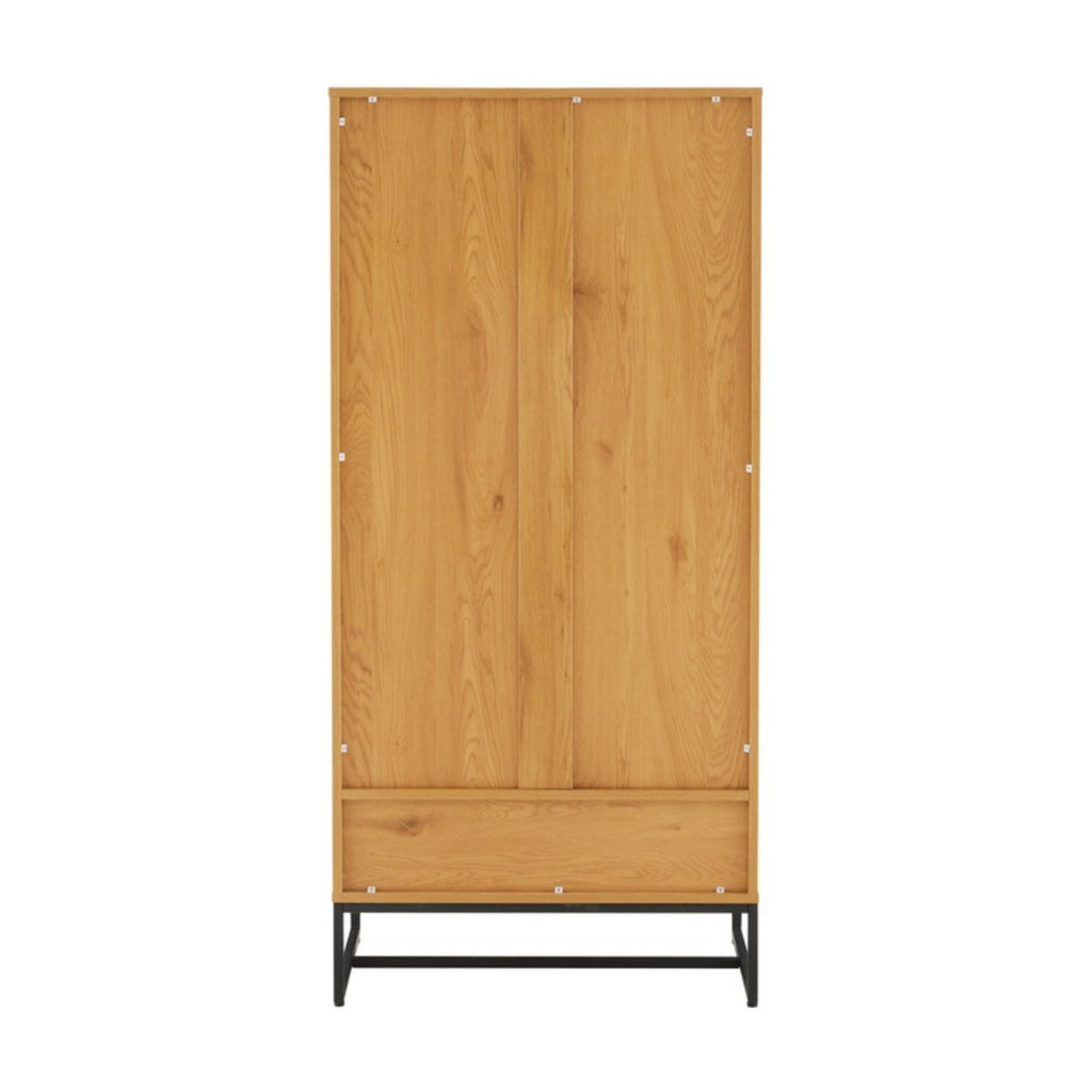 Debora 80cm 2 Door Wardrobe Oak, rear view