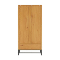Debora 80cm 2 Door Wardrobe Oak, rear view