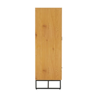 Debora 80cm 2 Door Wardrobe Oak, side view