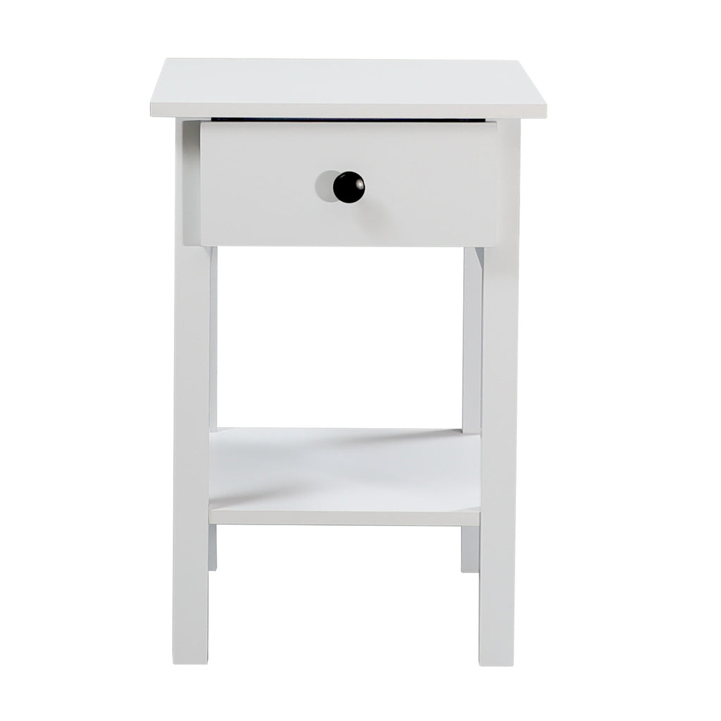 Declan Bedside Table Nightstand Side End Bedroom Storage Cabinet White