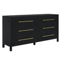 Decoris Dresser Chest of 6 Drawers Black