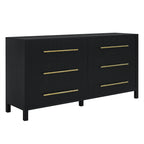 Decoris Dresser Chest of 6 Drawers Black