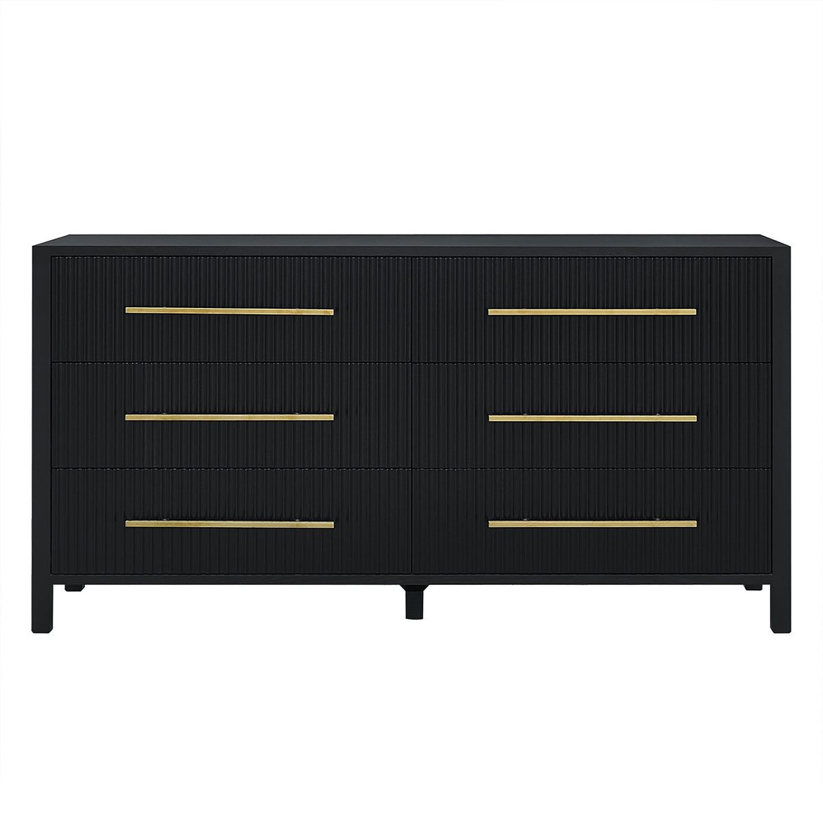 Decoris Dresser Chest of 6 Drawers Black – Divano Furniture