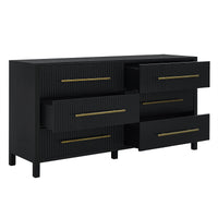 Decoris Dresser Chest of 6 Drawers Black
