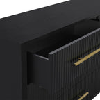 Decoris Dresser Chest of 6 Drawers Black