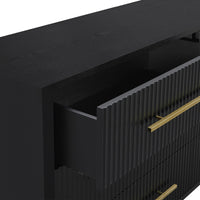 Decoris Dresser Chest of 6 Drawers Black