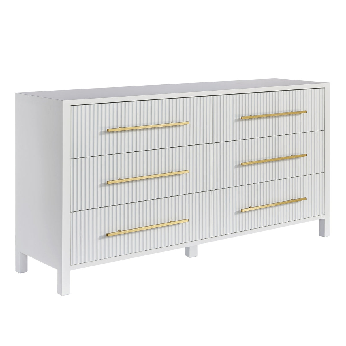 Decoris Dresser Chest of 6 Drawers White