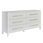 Decoris Dresser Chest of 6 Drawers White