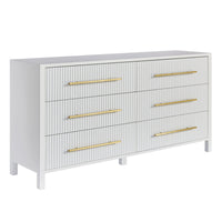 Decoris Dresser Chest of 6 Drawers White