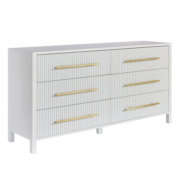 Decoris Dresser Chest of 6 Drawers White